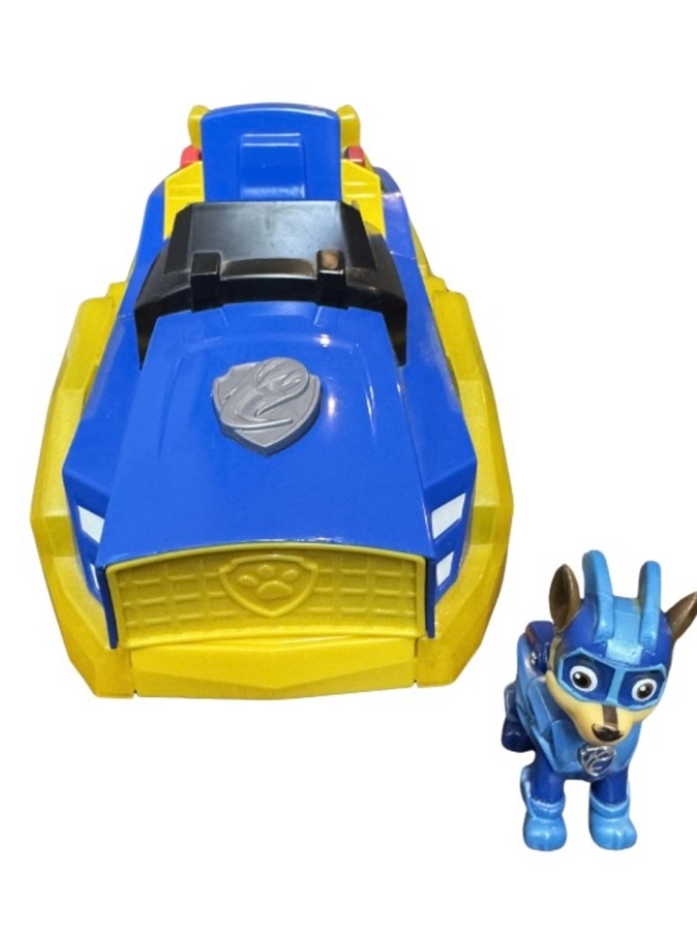 Paw Patrol Chase Mighty Pups Charged Up Transforming Deluxe Car W Light & Sound